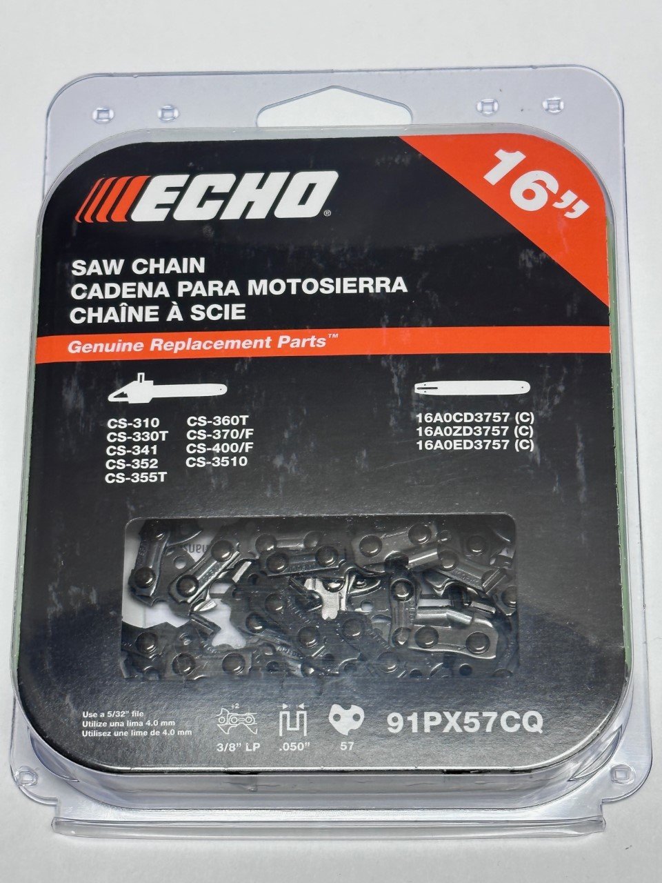 ECHO 16 Inch Chainsaw Chain 91PX57CQ OEM – My Parts Store
