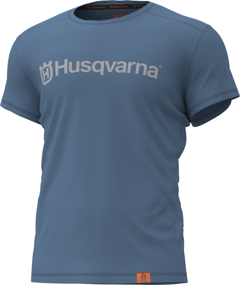 Load image into Gallery viewer, Husqvarna T Shirt DYGN Blue Shadow
