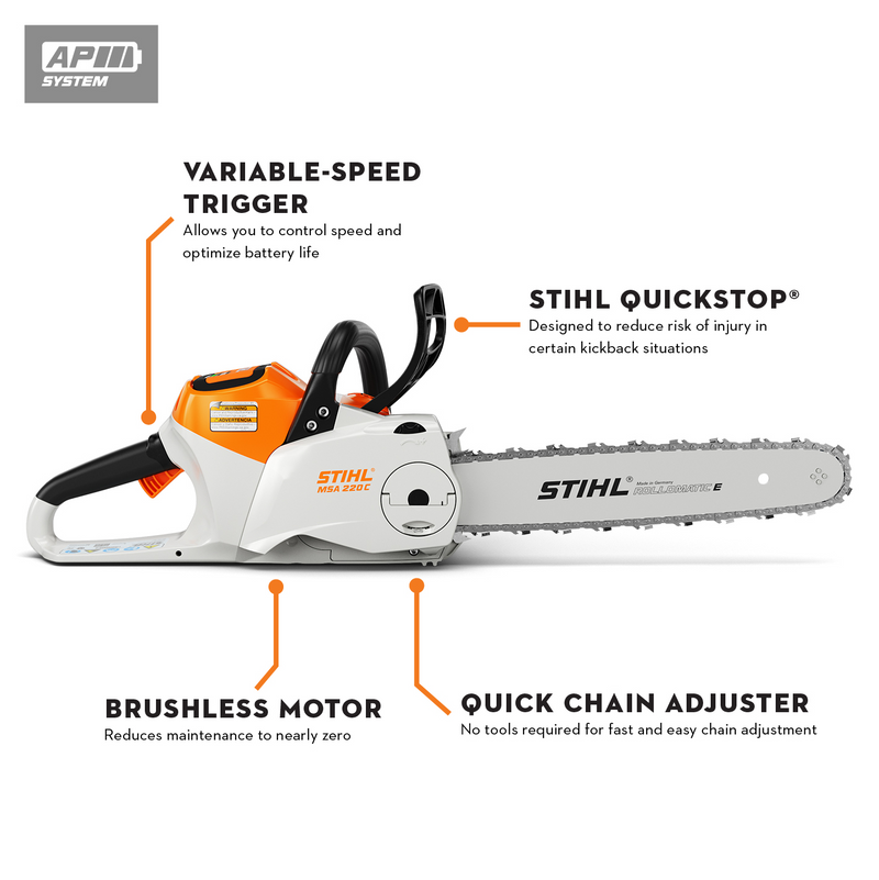 Load image into Gallery viewer, STIHL MSA 220 C-B 16 Inch Battery Chainsaw