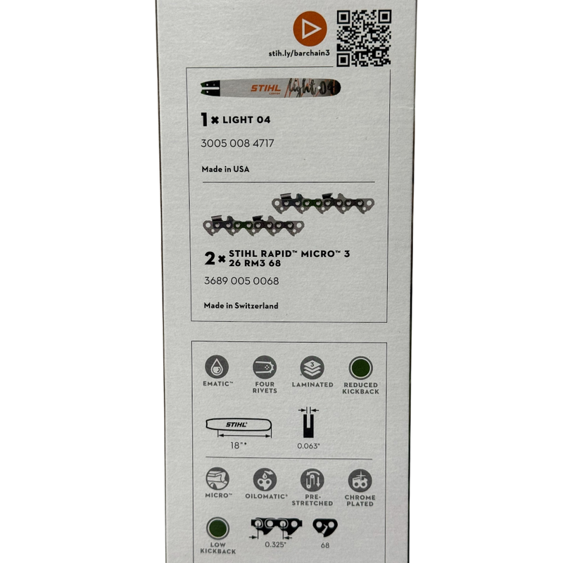 Load image into Gallery viewer, STIHL 18 Inch Bar and Chain Combo Kit .325 .063 68DL OEM