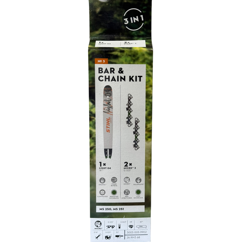 Load image into Gallery viewer, STIHL 18 Inch Bar and Chain Combo Kit .325 .063 68DL OEM