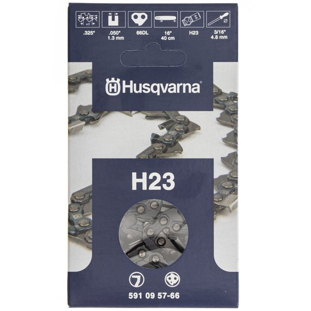 Load image into Gallery viewer, Husqvarna Chainsaw Chain Loop H23-66 16" .325, .050 66 Chisel OEM 591095766 Default Title