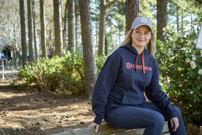 Load image into Gallery viewer, Husqvarna Hoodie SPÅR Navy Pullover