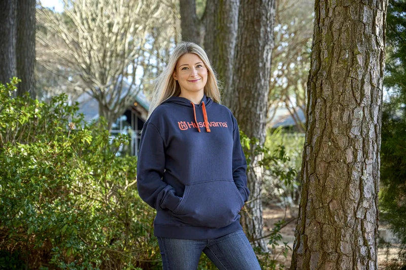 Load image into Gallery viewer, Husqvarna Hoodie SPÅR Navy Pullover