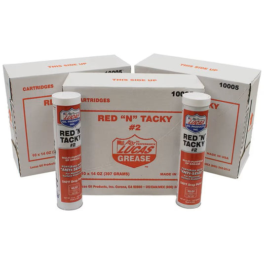 Lucas Oil Red "N" Tacky Grease 14 oz Tubes