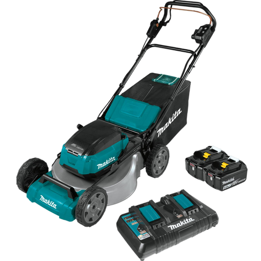 Makita 36V (18V X2) LXT® Brushless 21 Self‑Propelled Commercial Lawn Mower Kit with 4 Batteries (5.0Ah) XML08PT1