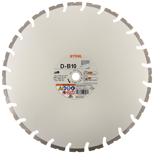 STIHL Concrete Saw Blade D-B10 Diamond Wheel 16"