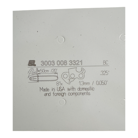 Stihl 20 inch Chainsaw Bar 3003 008 3321 OEM