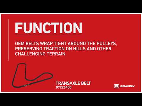 Load and play video in Gallery viewer, Gravely 07226400 OEM A-cogged V-belt for Pro-Turn and Pro-Stance mowers
