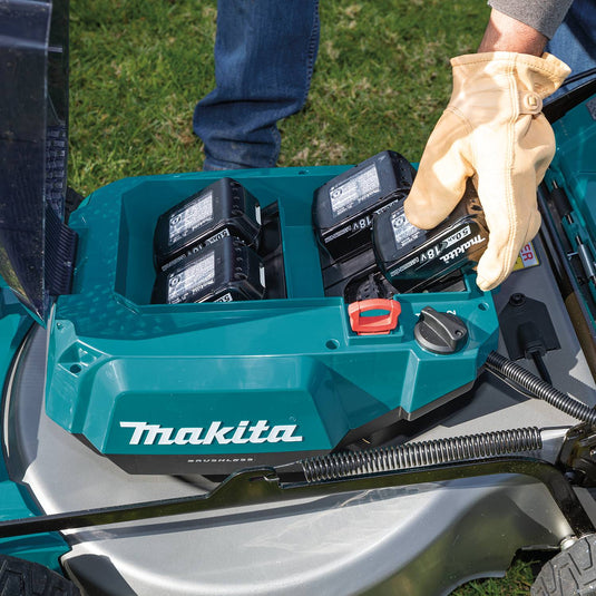 Makita 36V (18V X2) LXT® Brushless 21" Self‑Propelled Commercial Lawn Mower Kit with 4 Batteries (5.0Ah) XML08PT1