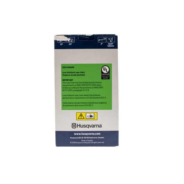 Load image into Gallery viewer, Husqvarna Chainsaw Chain S93G-62 18&quot; 3/8 Mini, .050 62 Semi-Chisel OEM 585422162
