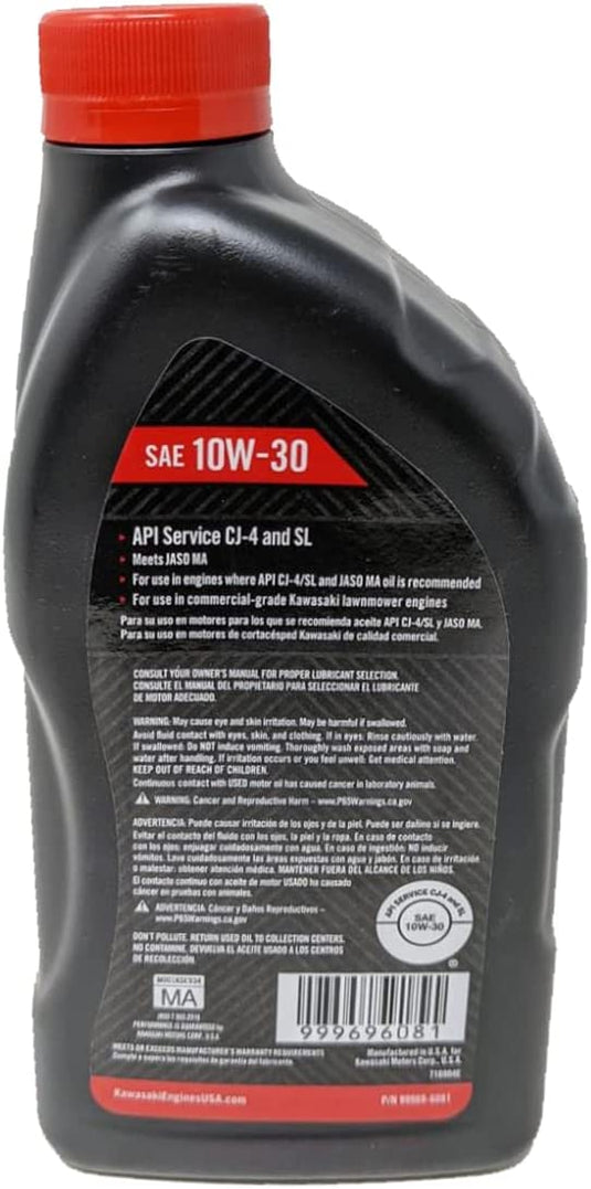 Kawasaki 4 Cycle 10W-30 Engine Oil 1Qt OEM 99969-6081