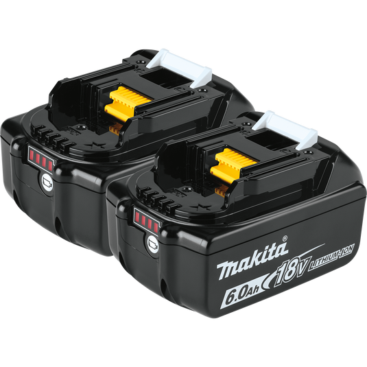 Makita 18V LXT® Lithium-Ion 6.0Ah Battery, 2/pk BL1860B-2 Default Title