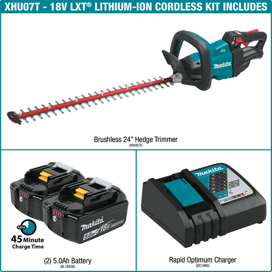 Makita 18V BL 24" Hedge Trimmer Kit (5.0Ah) XHU07T Default Title
