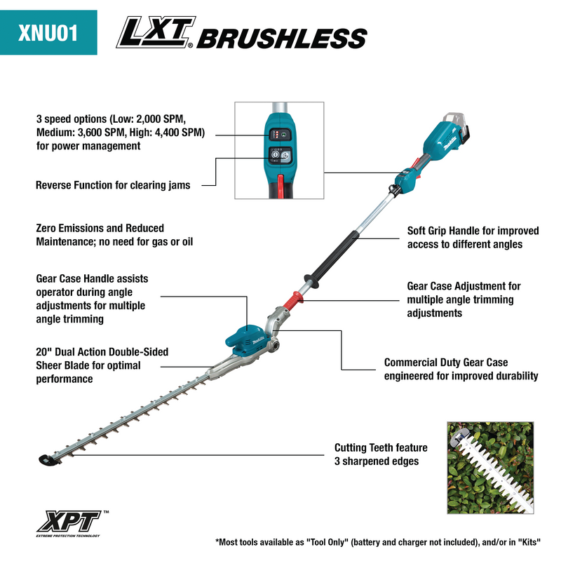 Load image into Gallery viewer, Makita 18V LXT 20” Articulating Pole Hedge Trimmer Kit XNU01T Default Title
