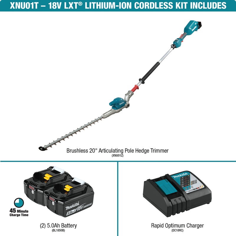 Load image into Gallery viewer, Makita 18V LXT 20” Articulating Pole Hedge Trimmer Kit XNU01T Default Title

