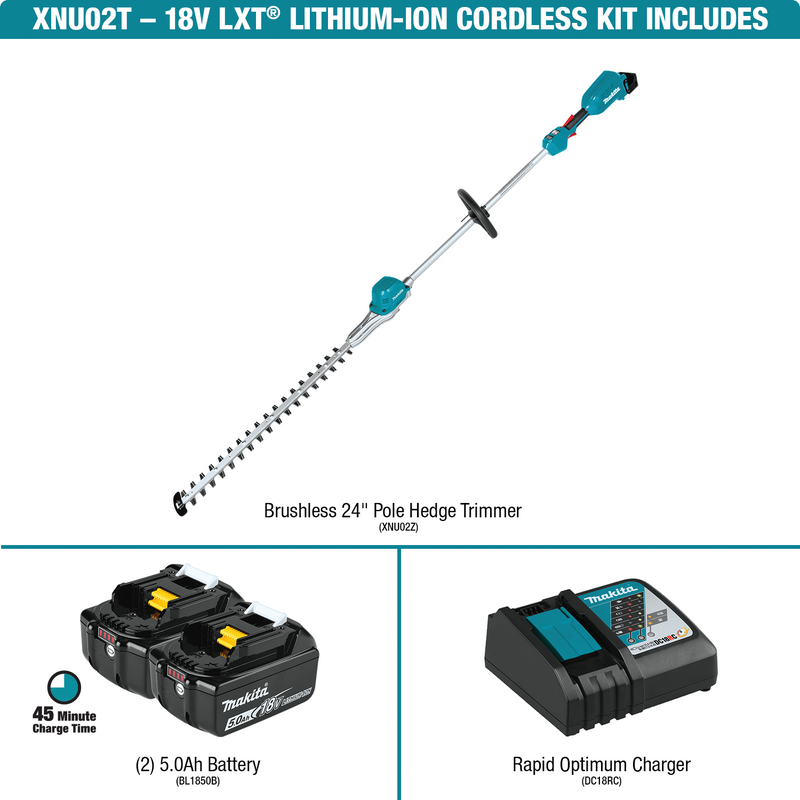Load image into Gallery viewer, Makita 18V LXT 24” Fixed Pole Hedge Trimmer Kit XNU02T Default Title
