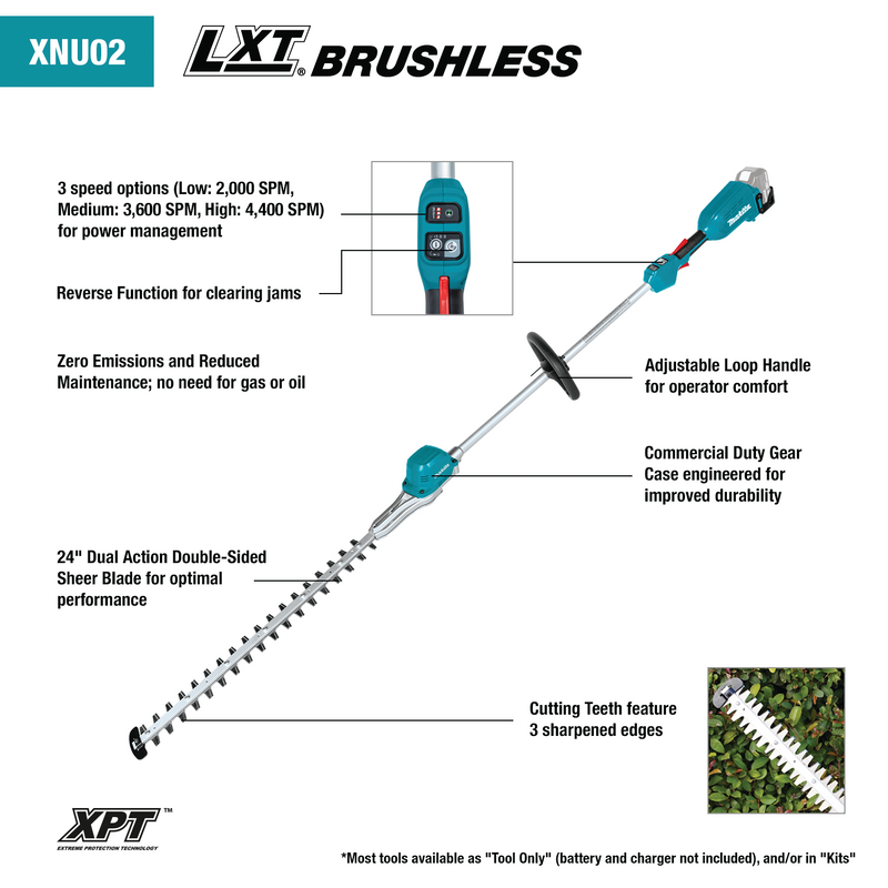 Load image into Gallery viewer, Makita 18V LXT 24” Fixed Pole Hedge Trimmer Kit XNU02T Default Title
