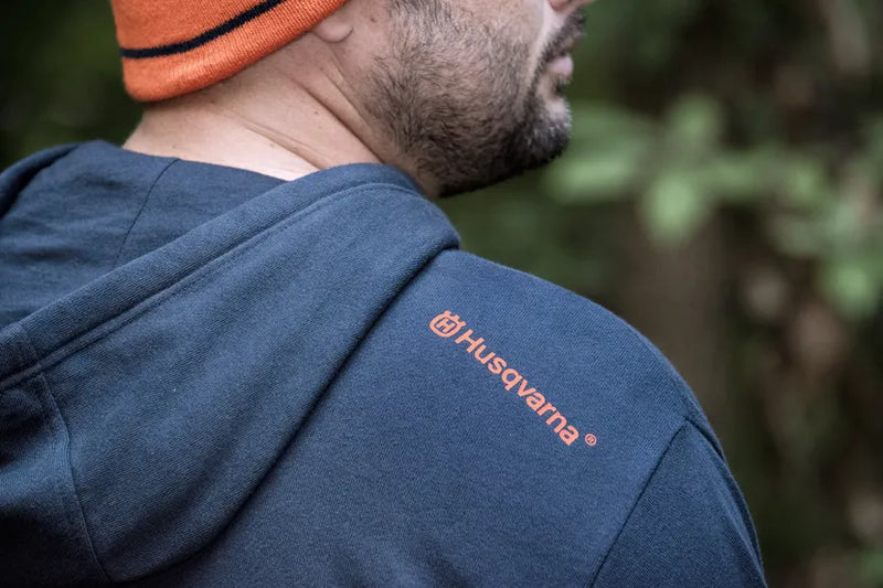 Load image into Gallery viewer, Husqvarna Hoodie SPÅR Navy Pullover 
