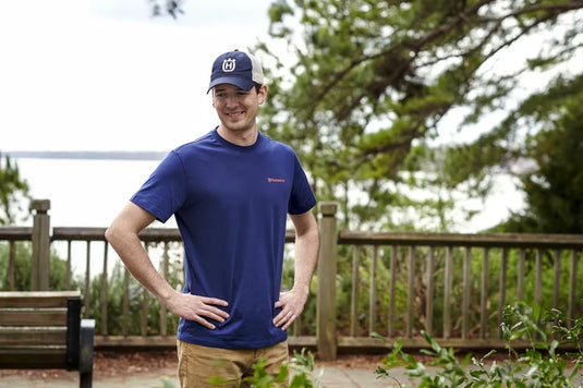 Husqvarna Women's Motorcycle T-shirt Blue White Size Extra Large XL